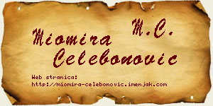 Miomira Čelebonović vizit kartica
